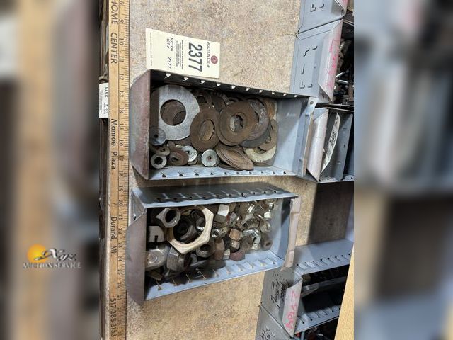Lot 83-2377 - Two Storage Bins with Miscellaneous Washers and Nuts