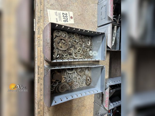 Lot 83-2376 - Two Storage Bins with Miscellaneous Washers and Lock Washers