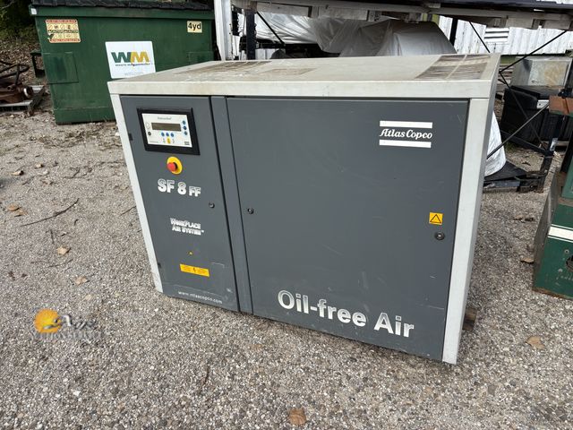 Lot 83-1034 - Atlas Copco SF 8 FF Oil-Free Scroll Air Compressor