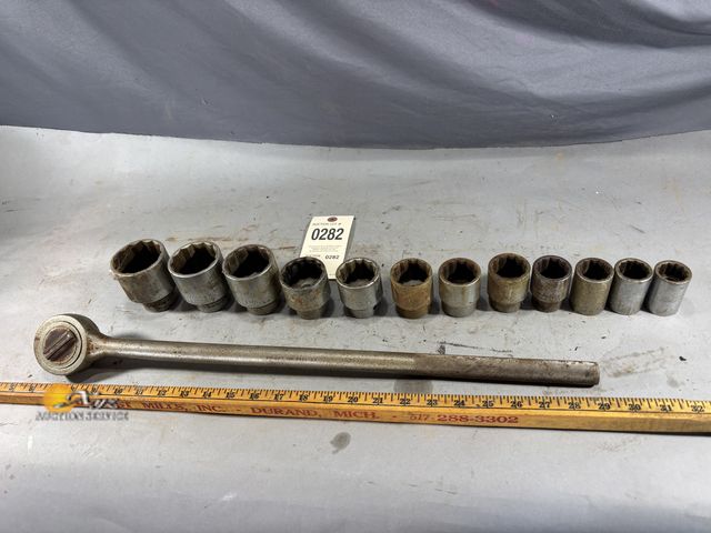 Lot 83-0282 - 3/4" Drive Ratchet with Miscellaneous Standard Sockets