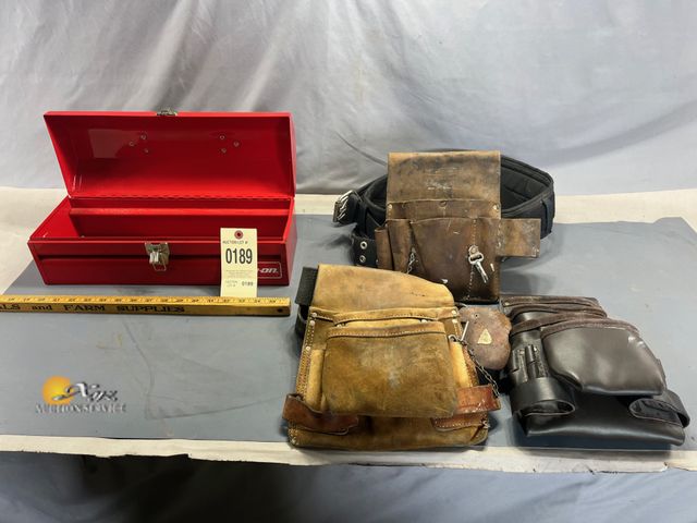 Lot 83-0189 - Snap On Toolbox and work pouches