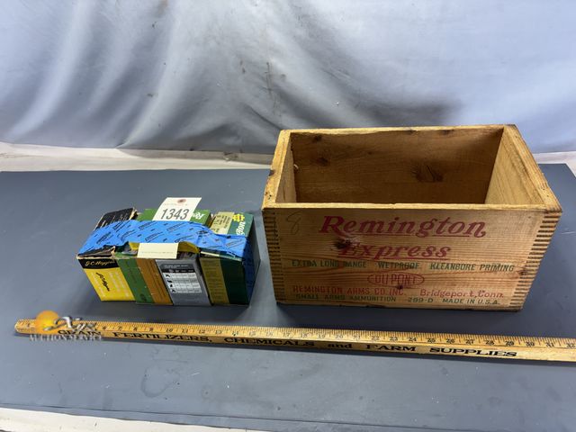 Lot 83-1343 - Lot of Miscellaneous 12 GA Ammo with a Remington Wooden Box