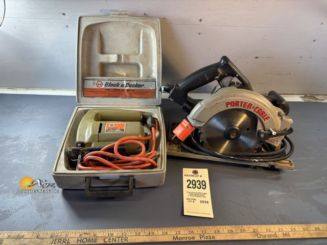 Lot 83-2939 - Porter Cable Hand Saw and Black and Decker Jig Saw