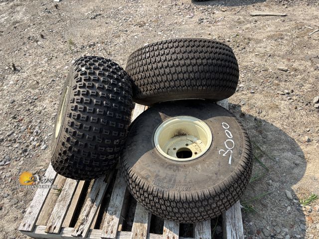 Lot 83-3000 - Three 25x12.00-9NHS Tires with wheels