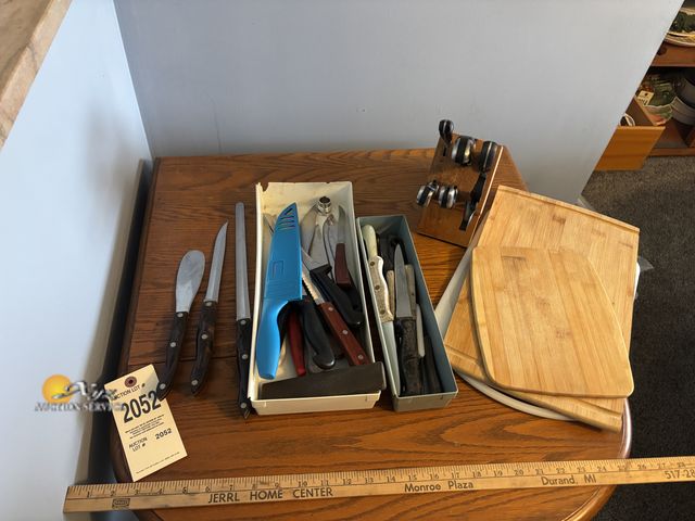 Lot 83-2052 - Lot of Knives and Cutting Boards