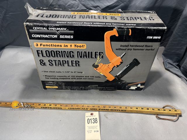 Lot 83-0138 - Central Pneumatic Flooring Nailer and Stapler