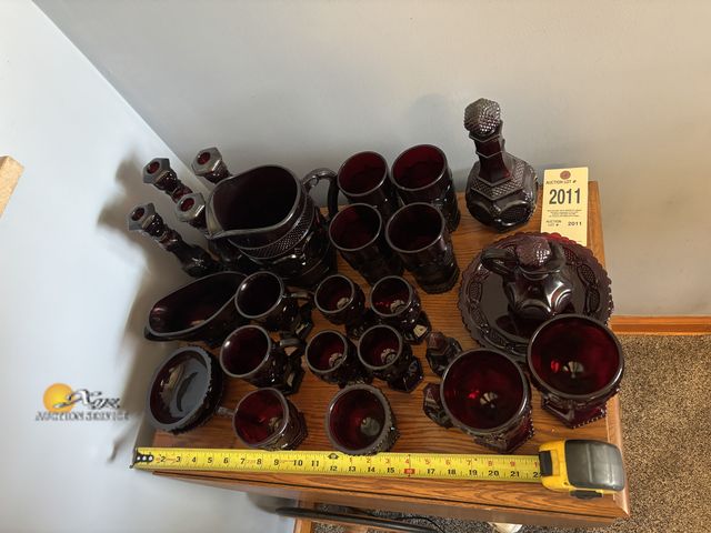 Lot 83-2011 - Assortment of Avon Cape Cod Ruby Red Glassware