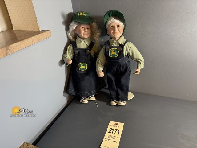 Lot 83-2171 - John Deere Grandma and Grandpa Collection Porcelain Dolls