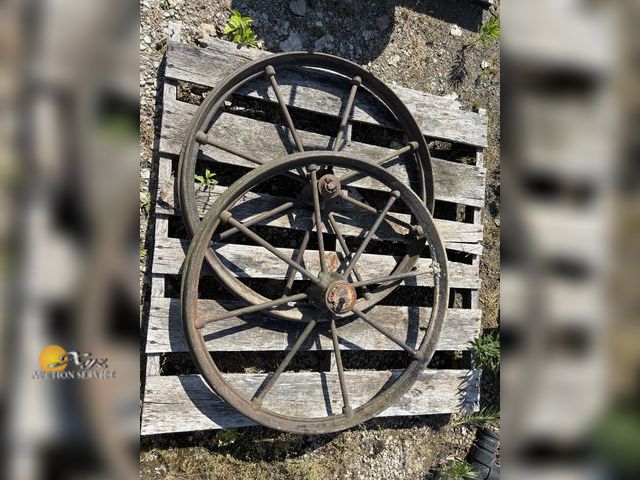 Lot 83-1046 - Two Metal Wagon Wheels