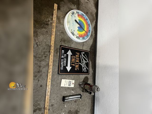 Lot 83-2259 - Thermometer, Dodge Sign, and Bottle Jack