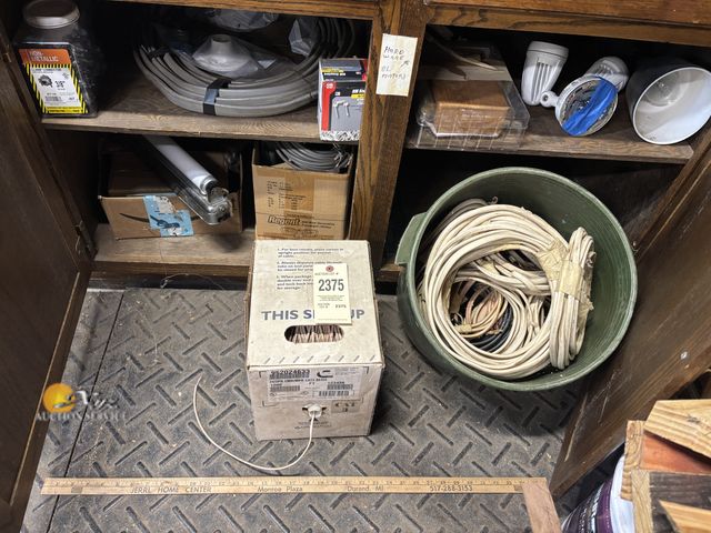 Lot 83-2375 - Lot of Wire/Cable and Contents of Cupboard