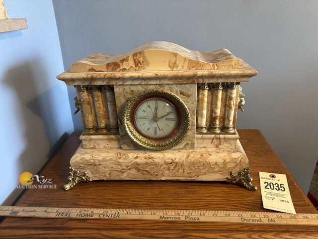 Lot 83-2035 - Seth Thomas Adamantine Marble Mantel Clock