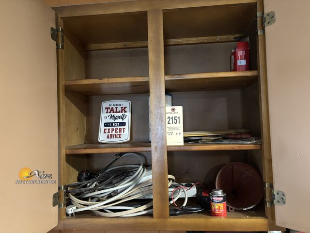 Lot 83-2151 - Contents of Cabinet, including Emerson Radio