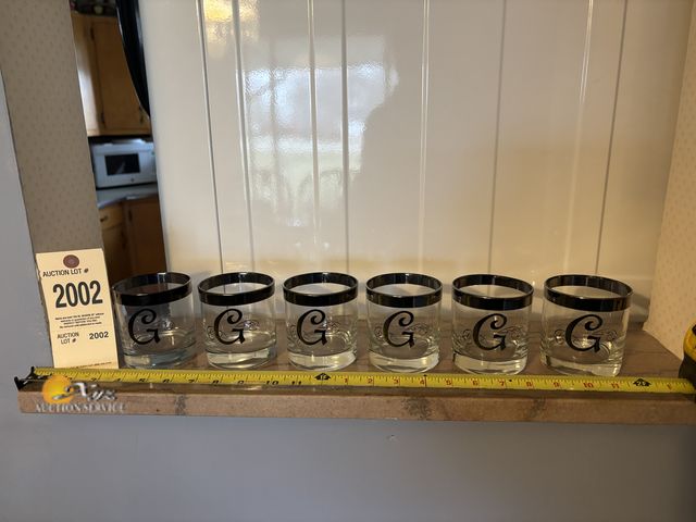 Lot 83-2002 - Set of Six "G" Initial Glasses