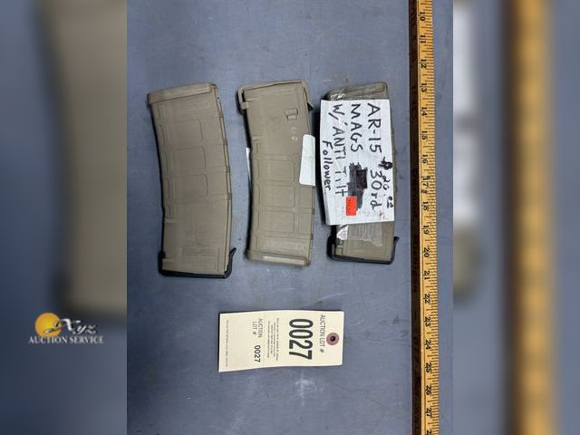 Lot 83-0027 - Three AR-15 Mags 30 Rounds
