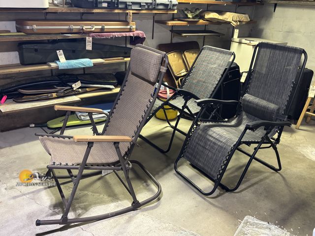 Lot 83-2095 - Two Zero Gravity Chairs and One Zero Gravity Rocking Chair