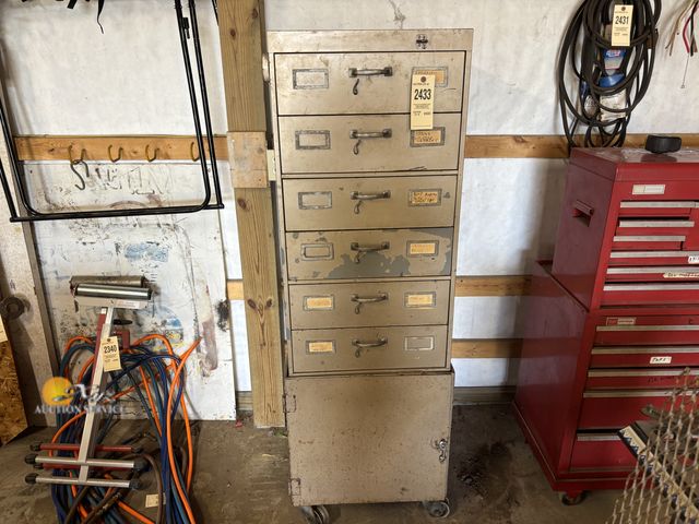 Lot 83-2433 - Rolling Filing Cabinet with Miscellaneous Tools