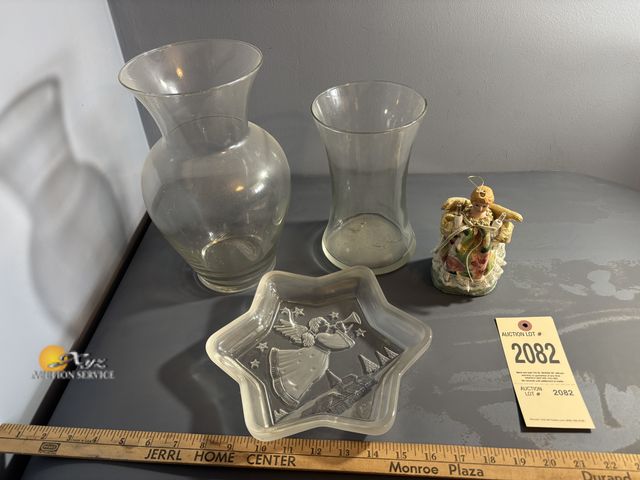 Lot 83-2082 - Lot of Vases and an Angel Dish