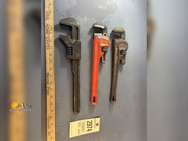 Lot 83-2974 - Three Pipe Wrenches