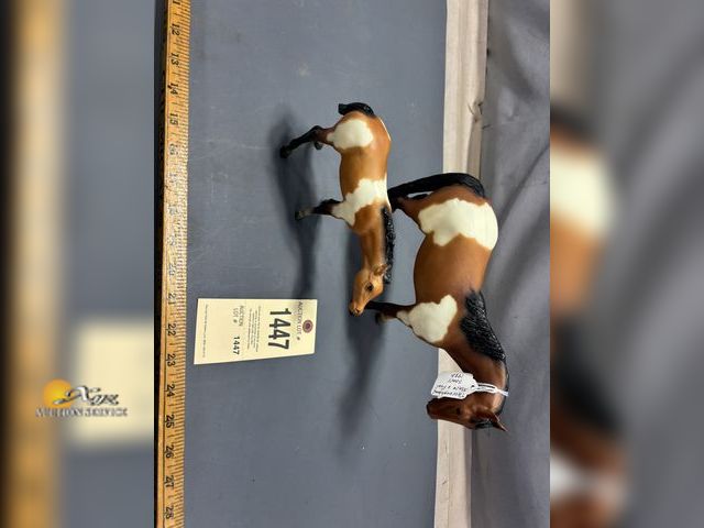 Lot 83-1447 - Breyer Thoroughbred Mare and Foal Sears 1982