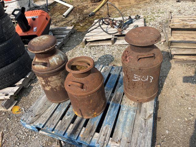 Lot 83-5013 - Three Milk Cans