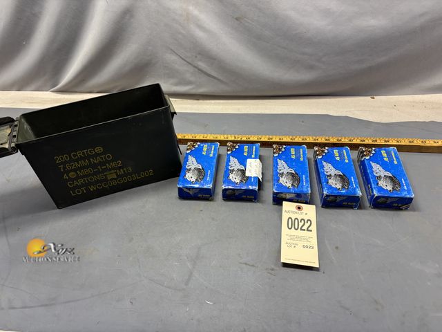 Lot 83-0022 - Five Boxes of Silver Bear .45 Auto 230 GR