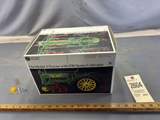 Lot 83-2604 - Precision Classics 2 John Deere Model A Tractor with 290 Series Cultivator Toy Tractor