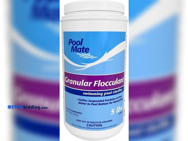 Lot 88-498311 - Pool Mate 5-Pounds Premium Granular Flocculant, Pool Clarifier, Made in USA