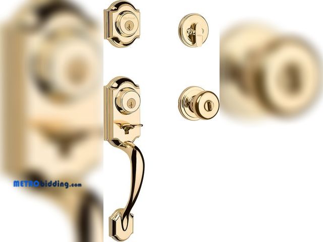 Lot 88-493730 - Kwikset Montara Front Door Lock Handle and Deadbolt Set, Entry Handleset Exterior with Interior Door...