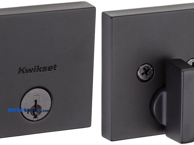 Lot 88-492005 - Kwikset Downtown Matte Black Zinc Single Cylinder Smart Key Deadbolt