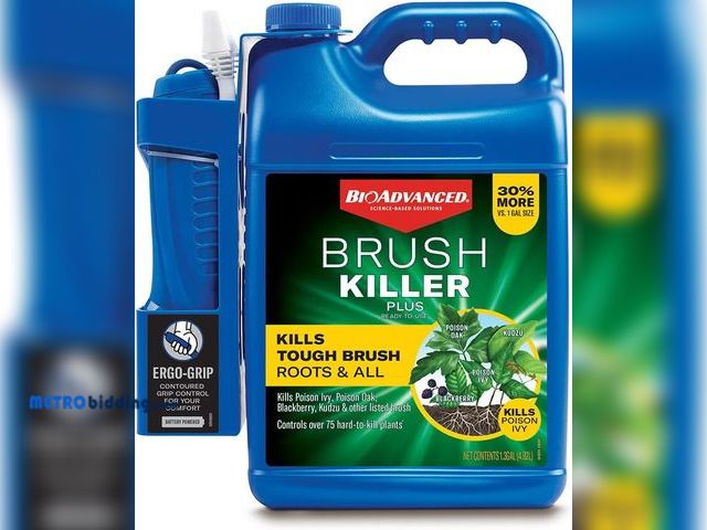 Lot 88-4980059 - BioAdvanced Brush Killer Plus, Ready-to-Use Weed Killer Sprayer, 1.3 Gal – Kills Tough Brush Roots &...