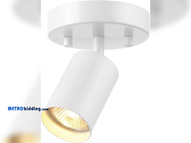 Lot 88-497018 - GLOBE Electric 57499 Pratt 1-Light Track Lighting Spotlight, Matte White, Bulb Not Included