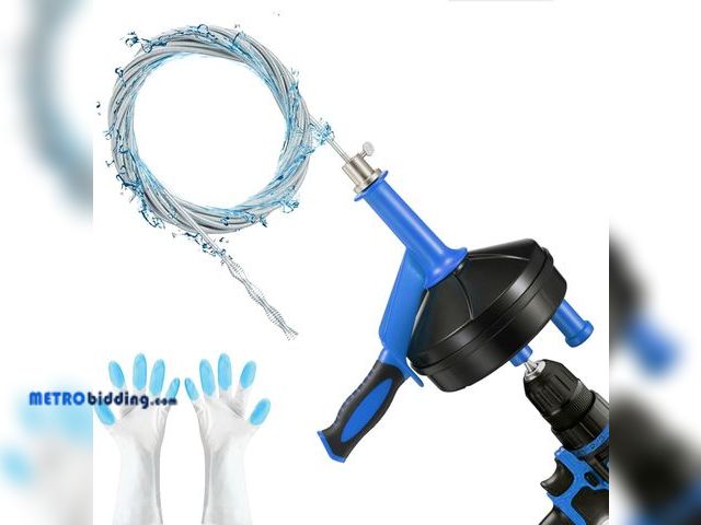 Lot 88-501653 - Drain Auger, Clog Remover with Drill Adapter, 25 Feet Flexible Plumbing Snake Use Manually or Powere...