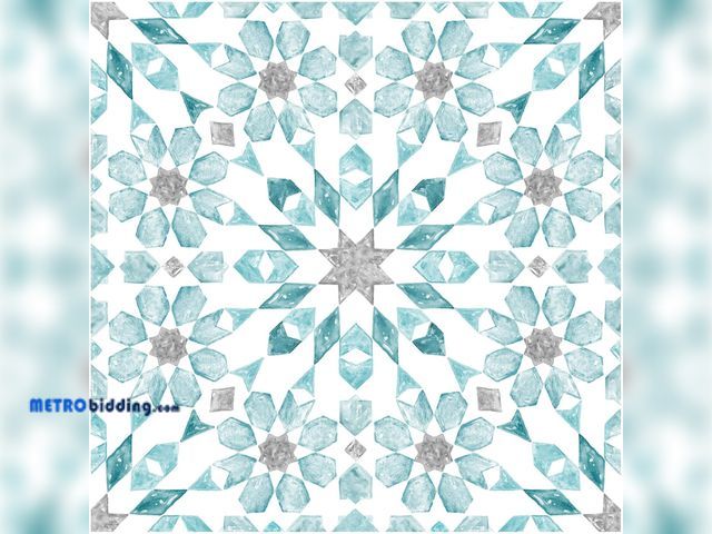 Lot 88-497918 - FloorPops FP2949 Radiance Peel &amp; Stick Floor Tiles, Blue