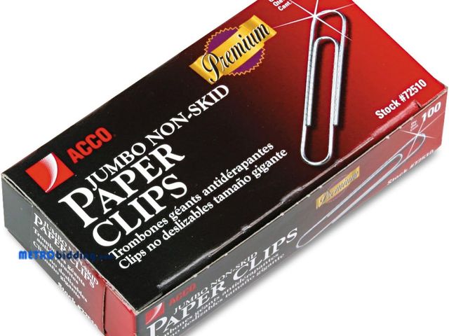 Lot 88-499896 - LOt of (5) ACC72510 - Acco Nonskid Premium Paper Clips, 100 pack