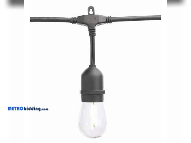 Lot 88-501638 - Harbor Breeze 48-ft Plug-in Black Outdoor String Light