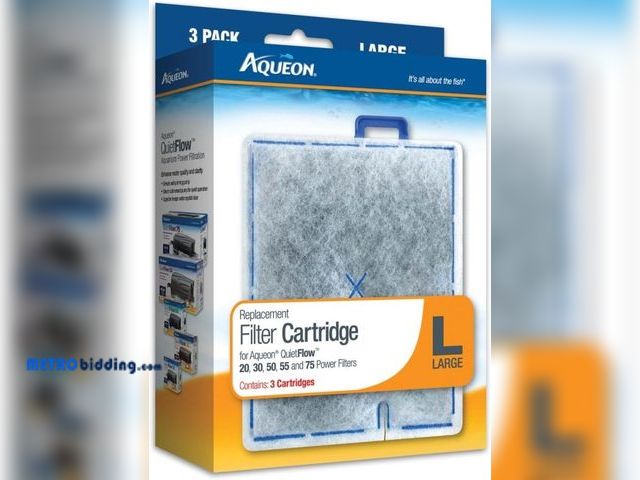 Lot 88-497577 - Aqueon (2 Boxes) 06087 Filter Cartridge, Large, 3-Pack Each