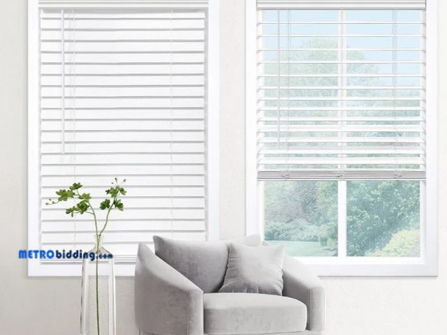 Lot 88-503449 - Lot of one, Cordless 2" Signature Faux Wood Blind, 38 1/2" W x 48" H, White
