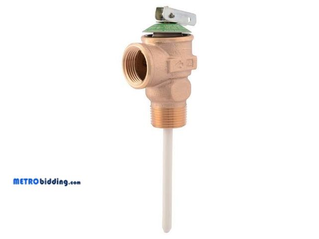 Lot 88-482393 - Cash Acme 3/4 in. Bronze NCLX Temperature and Pressure Relief Valve with 1-1/4 in. Shank MNPT Inlet ...