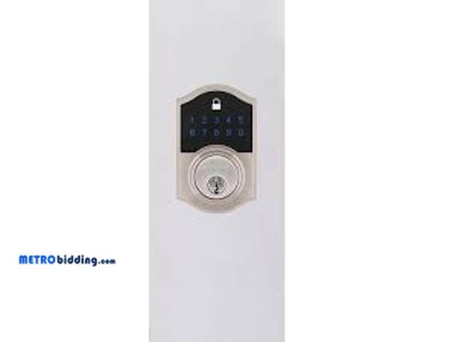 Lot 88-493651 - Defiant Castle Satin Nickel Compact Touch Electronic Single Cylinder Deadbolt