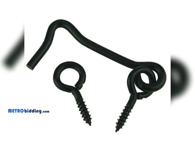 Lot 88-482497 - Everbilt (2-Pack) 2-1/2 in. Black Hook and Eye 33704