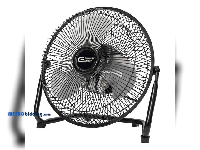 Lot 88-492799 - Commercial Electric 9 in. 3-Speed High Velocity Floor Fan in Black With Wall Mount Bracket SFC-225BR...