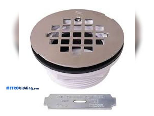 Lot 88-498358 - Westbrass 2 in. No-Caulk PVC Compression Shower Drain