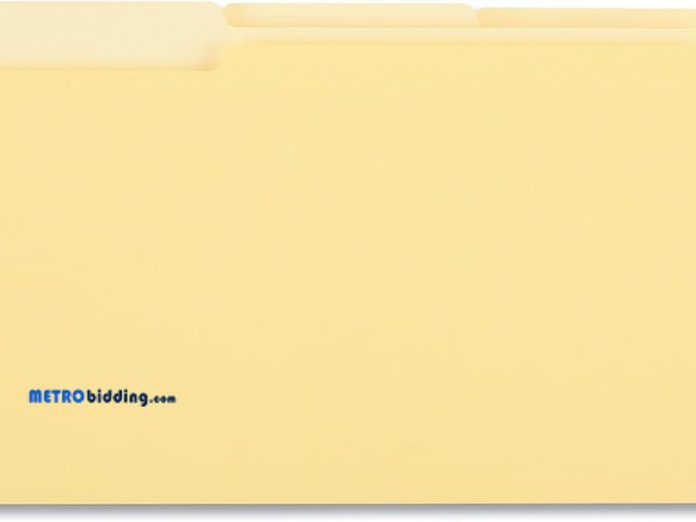 Lot 88-496346 - Universal 15304 Recycled Interior File Folders, 1/3 Cut Top Tab, Legal, Yellow, 100/Box