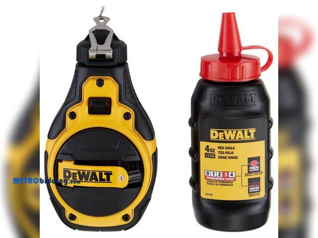 Lot 88-491244 - DEWALT 100 ft. Chalk Reel Kit with Red Chalk DWHT48333RC