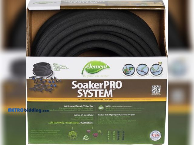 Lot 88-482524 - Element SoakerPRO System Soaker Hose Kit, 100’ Length, 3/8" Diameter, 20 EZ-Connect System Connector...
