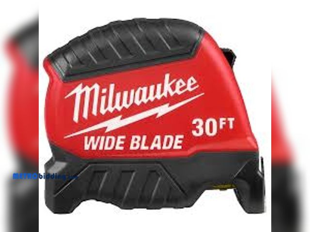 Lot 88-480751 - Milwaukee 30 ft. Wide Blade Tape Measure With 18 ft. Reach 48-22-1230
