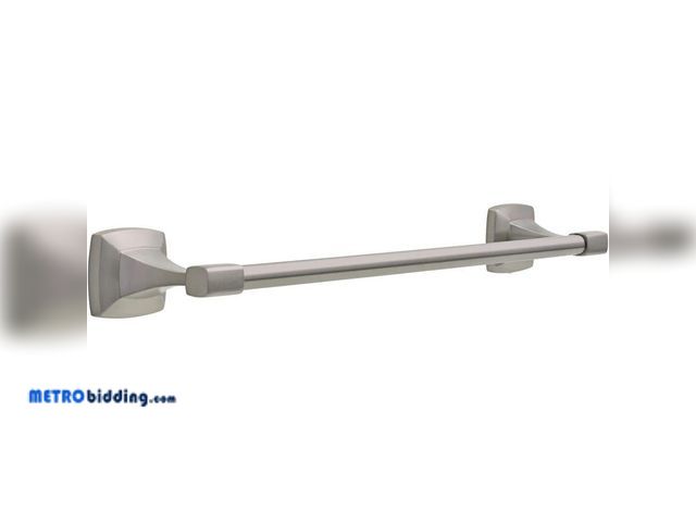 Lot 88-495520 - Delta Portwood 18 in. Wall Mount Towel Bar Bath Hardware Accessory in Brushed Nickel PWD18-BN