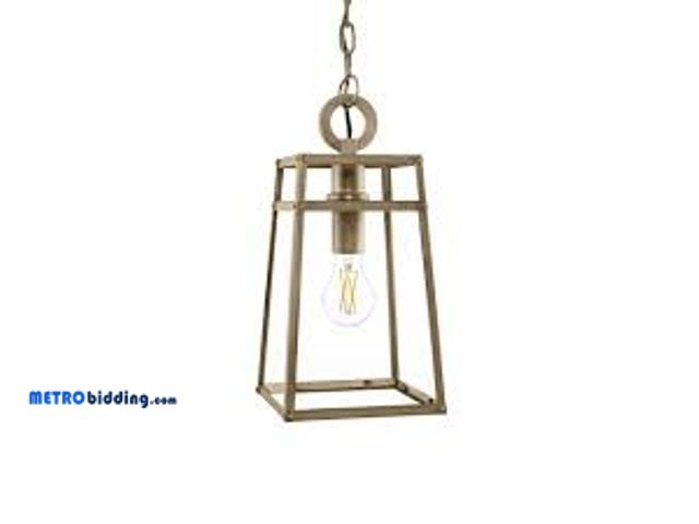 Lot 88-495525 - Hampton Bay Grantsdale 14.69 in. 1-Light Vintage Brass