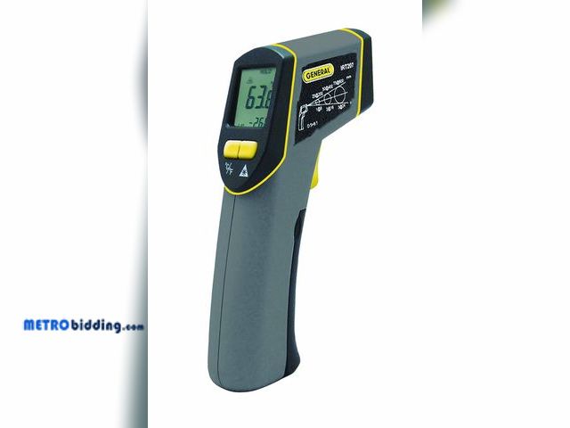 Lot 88-493752 - General Tools IRT207 Laser Temperature Gun, Thermal Detector, 8:1 Mid-Range Infrared Thermometer